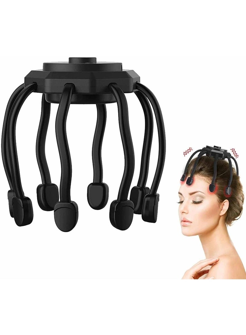 "Octopus" Electric Head and Neck Massager, Cordless 360° Rotating Scalp Massager with 3 Vibration Modes for Stress Relief and Relaxation - Image 1