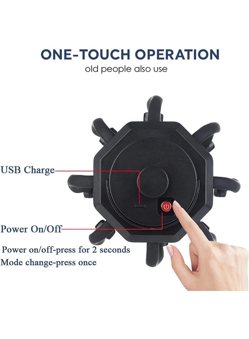 "Octopus" Electric Head and Neck Massager, Cordless 360° Rotating Scalp Massager with 3 Vibration Modes for Stress Relief and Relaxation - Image 4