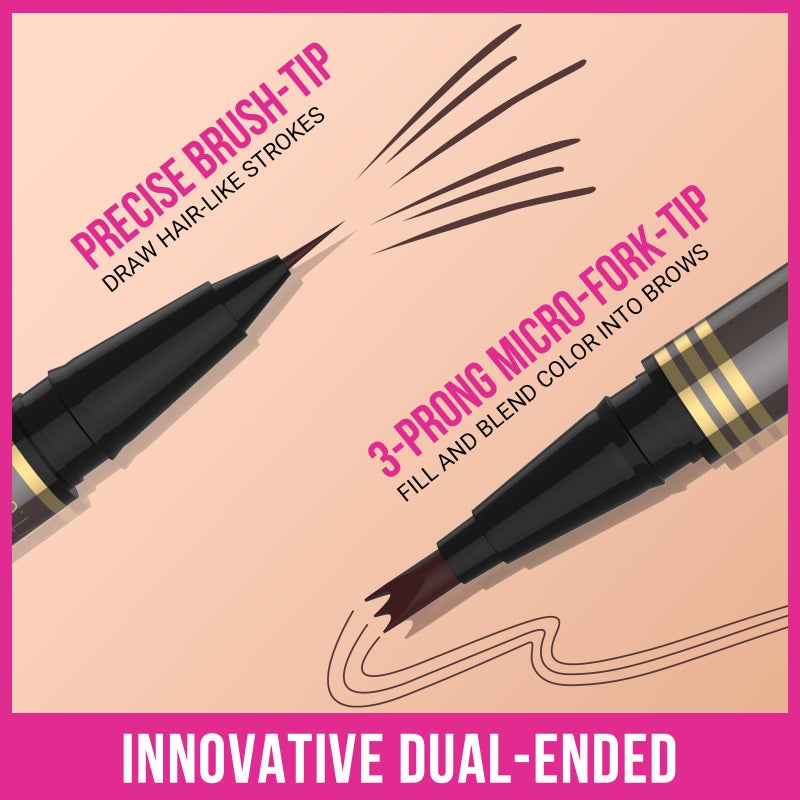 iMethod Microblading Eyebrow Pencil - Eyebrow Pen 2-in-1 Dual-Ended Brow Pencil with 3 Fork-Tip Applicator & Precise Brush-Tip Creates Natural-Looking Brows, Stay on All Day, Reddish Brown - Image 4