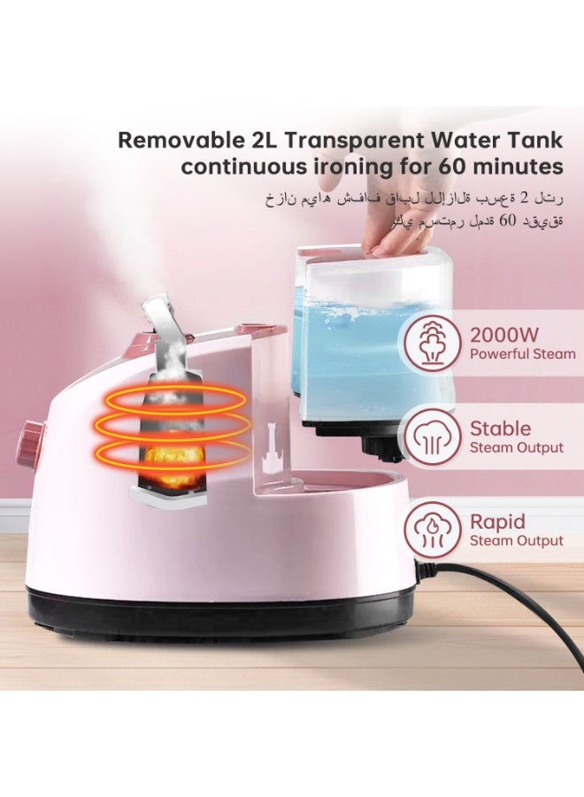 Amoyls Professional Garment Steamer with Ironing Board - 2000W Powerful Steam, 9-Nozzle Array, 60min Continuous Ironing, Smart Temperature Control, and Safety Protection for Effortless Fabric Care - Image 3