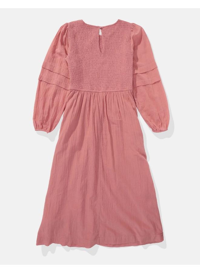 امريكان ايجل فستان ميدي بياقة سموكد - Image 2