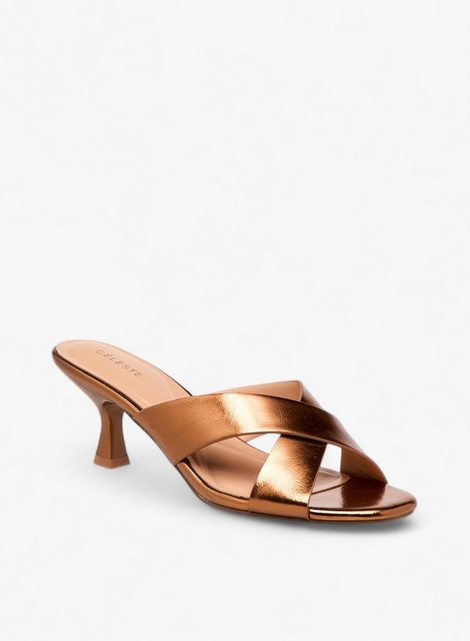 Celeste Women Crisscross Kitten Heel Sandals - Image 2