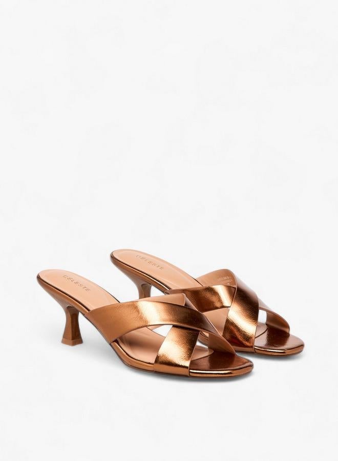 Celeste Women Crisscross Kitten Heel Sandals - Image 3