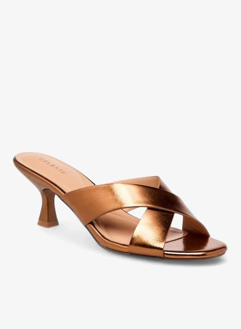 Celeste Women Crisscross Kitten Heel Sandals