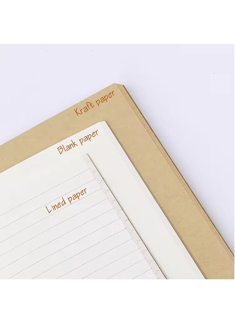 DUNISO Genuine Leather Notebook, Vintage Travel Notebook Journal, Journal Diary Planner, Note Book Writing Journal For Men Women, 4x5.2 In, 96 Sheets/192 Pages (Coffee Color) - Image 5