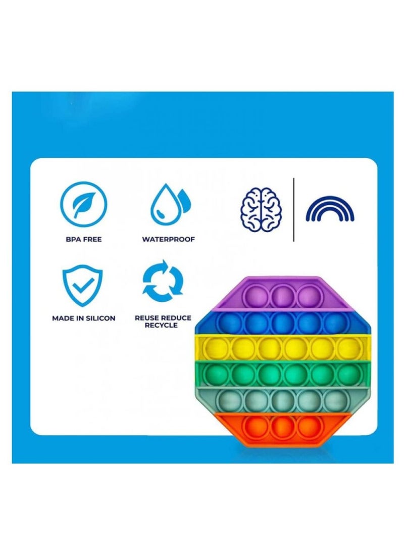 Alissa Push Pop Bubble Sensory Decompression Toys 3 In 1 Autism Special Needs To Relieve Pressure Silicone Pressure Toys Squeeze Sensory Toys Stress Relief Mind Refreshing Toy  - Image 2