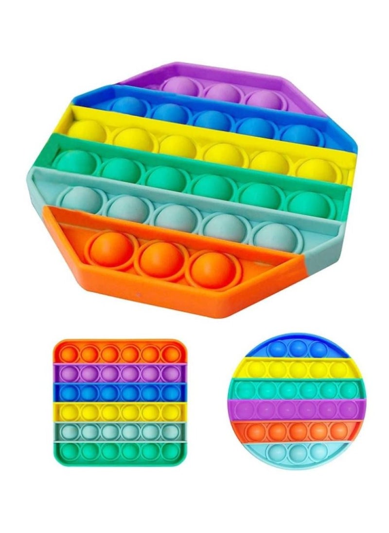 Alissa Push Pop Bubble Sensory Decompression Toys 3 In 1 Autism Special Needs To Relieve Pressure Silicone Pressure Toys Squeeze Sensory Toys Stress Relief Mind Refreshing Toy  - Image 1