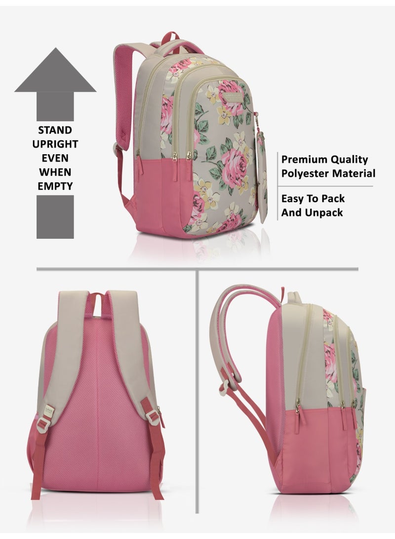 لافي حقيبة ظهر لافي سبورت  لتر بلون الزبدة  بوصة متوافقة مع اللابتوب مع حقيبة أقلام بيج - Image 5