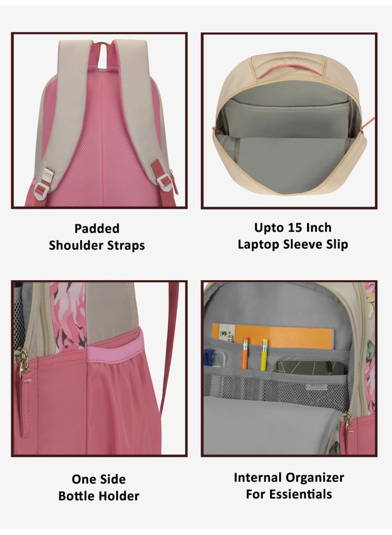 لافي حقيبة ظهر لافي سبورت  لتر بلون الزبدة  بوصة متوافقة مع اللابتوب مع حقيبة أقلام بيج - Image 4