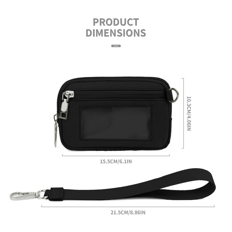 Transparent PVC Card Wallet with Wristlet - Image 2