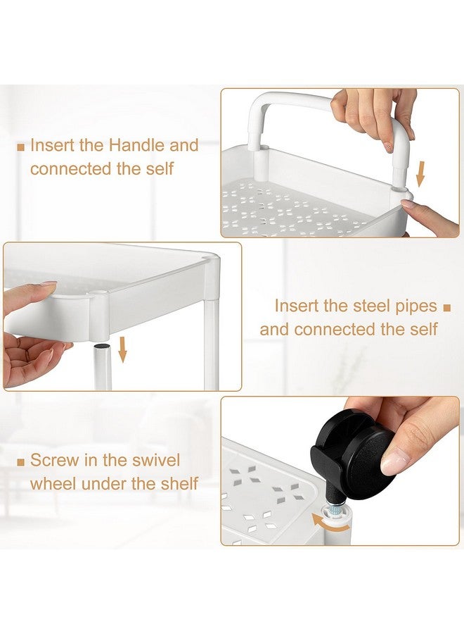 Barydat منظم حفاضات الأطفال باري دات، عربة حفاضات بلاستيكية متحركة، أساسيات تخزين حفاضات الأطفال، مستلزمات حضانة حديثي الولادة لطاولات التغيير، سرير الأطفال، المناديل - Image 3