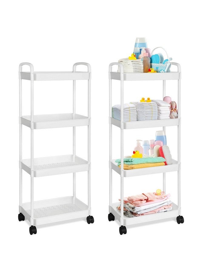 Barydat منظم حفاضات الأطفال باري دات، عربة حفاضات بلاستيكية متحركة، أساسيات تخزين حفاضات الأطفال، مستلزمات حضانة حديثي الولادة لطاولات التغيير، سرير الأطفال، المناديل - Image 1