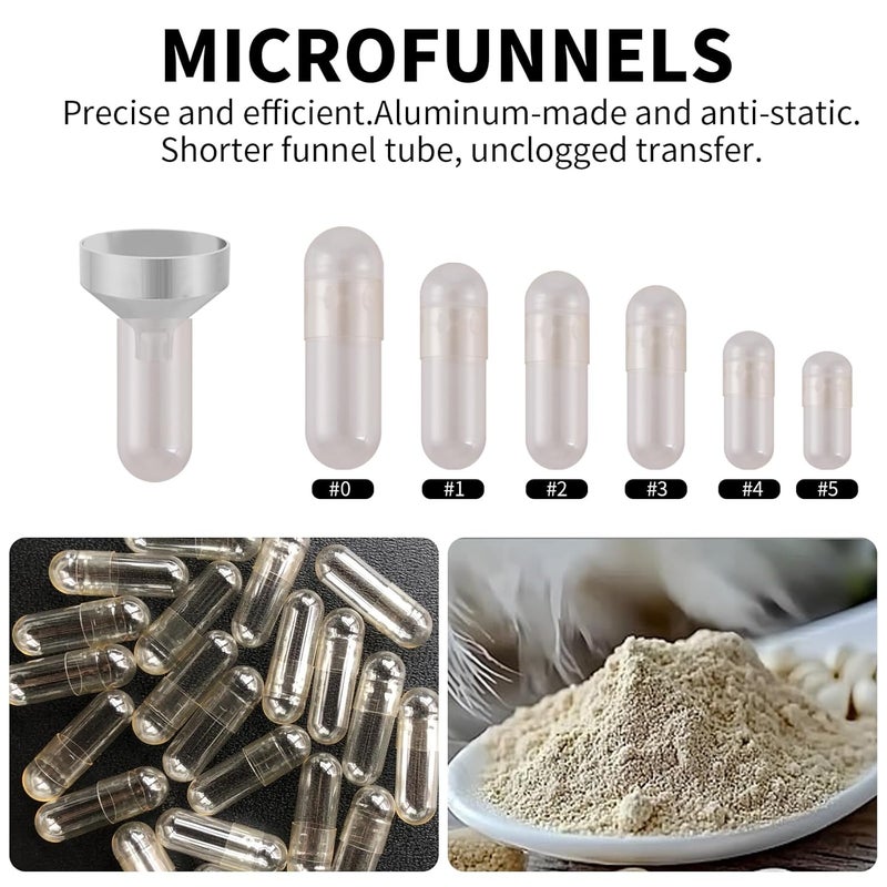Goooxtex Small Metal Funnels Mini Funnel 8 Size Tiny Bottle Funnel, Miniature Atomizers, Flask, Perfume, Essential Oil, Powder, Micro Pet Capsule, Spice Jar - Image 4