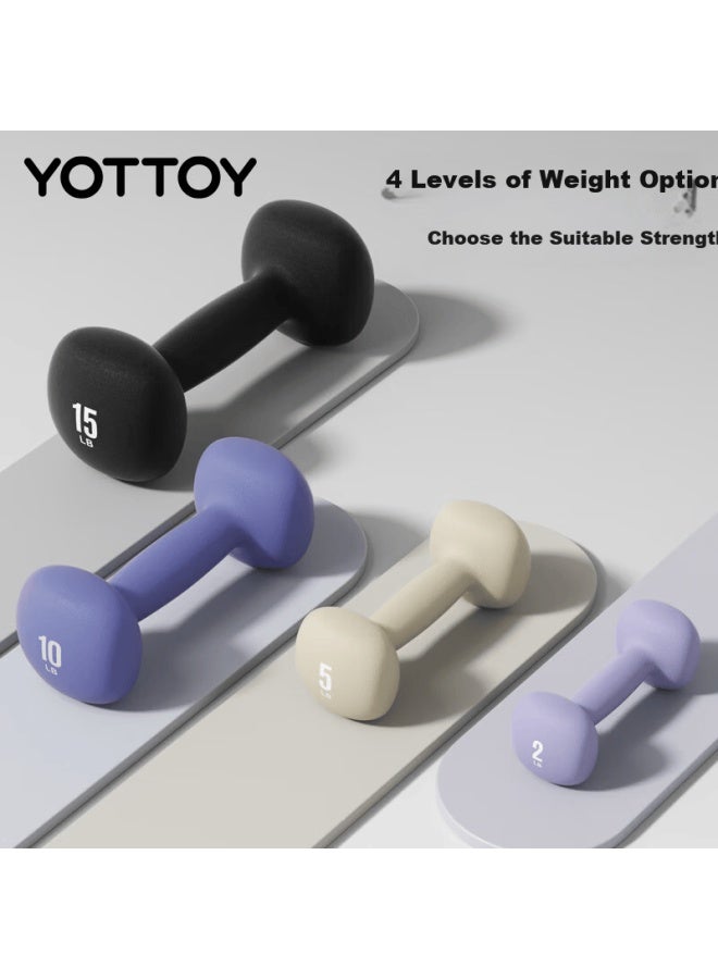YOTTOY أوزان يوتوي للرجال والنساء للياقة البدنية في المنزل 1 كجم من الحديد الزهر الصلب لمعدات التمرين العائلية للشباب 2 رطل * 2 - Image 1