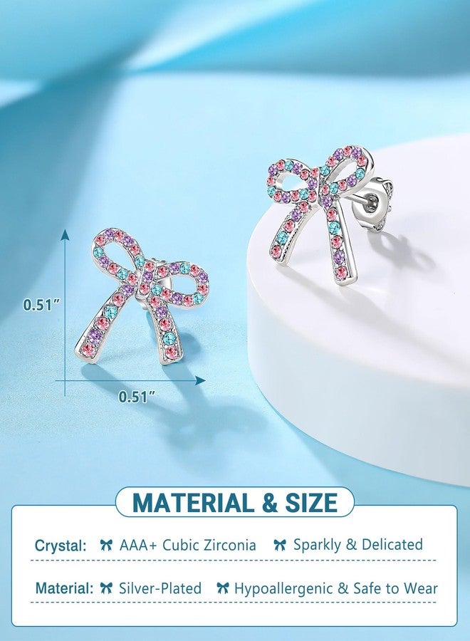 UPROMI Hypoallergenic Bow Earrings for Girls 8-12 Cute Granddaughter from Grandma Birthday Christmas Stocking Stuffers Gifts for Kids Jewelry Teen Tween Girl Trendy Stuff - Image 3