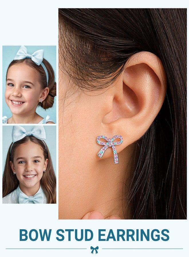UPROMI Hypoallergenic Bow Earrings for Girls 8-12 Cute Granddaughter from Grandma Birthday Christmas Stocking Stuffers Gifts for Kids Jewelry Teen Tween Girl Trendy Stuff - Image 2