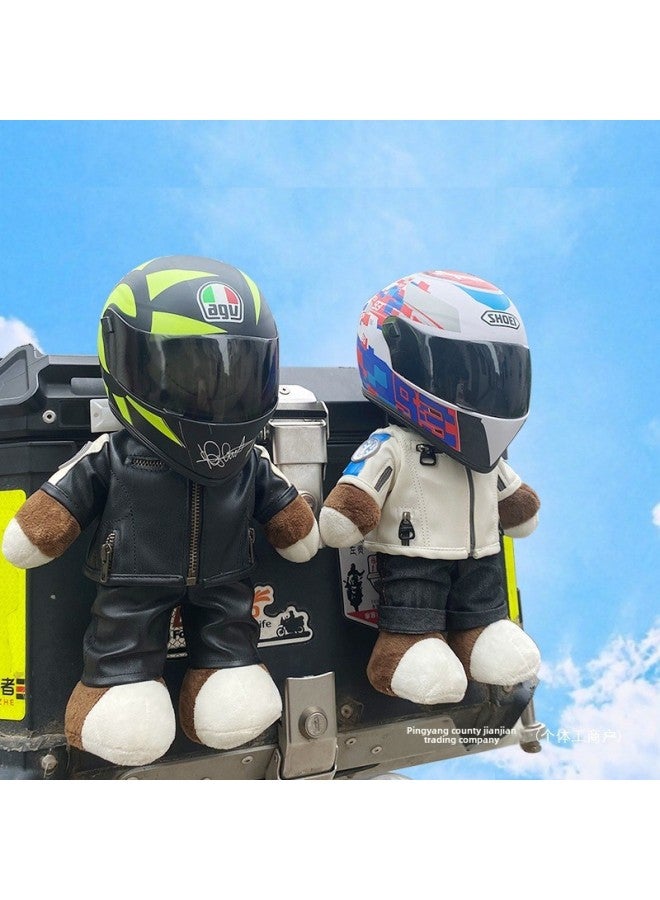 Motorcycle Motorcycle Doll Bear Wearing Lucid Cat Helmet Kitty Pet Helmet Model-Color:Agv Myth  - Image 4