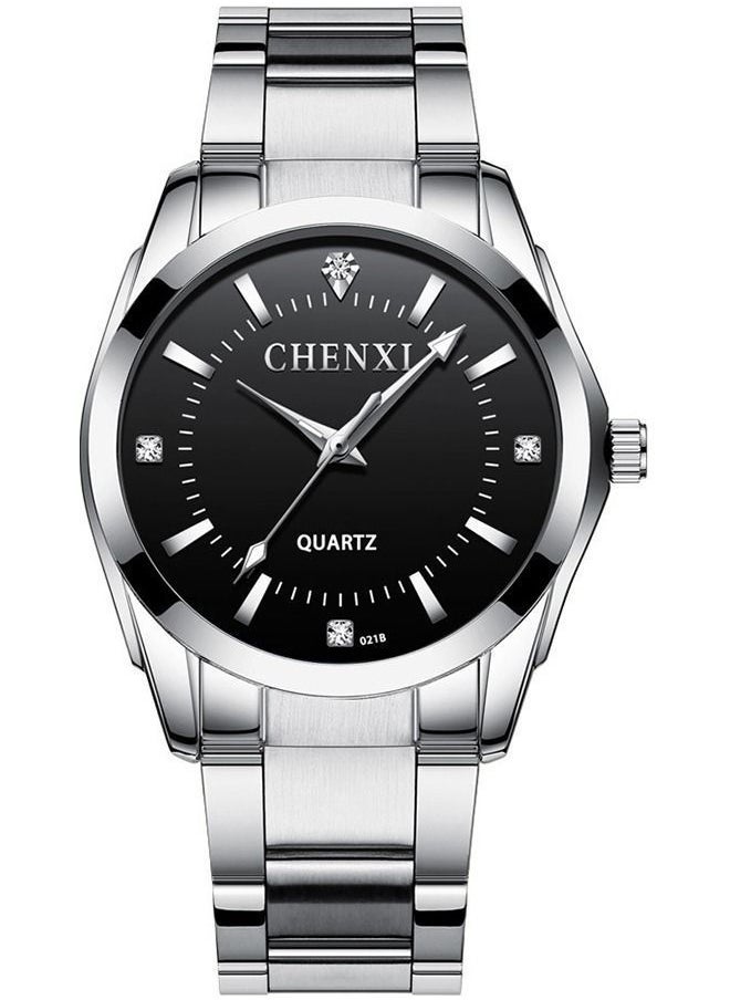 Chenxi - Men's Classic Wrist Watch  Silver/Black - Image 1
