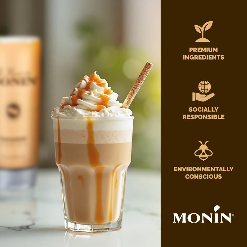 Monin - Gourmet Caramel Sauce, Rich and Buttery, Great for Desserts, Coffee, and Snacks, Gluten-Free, Non-GMO (64 Ounce) - Image 4