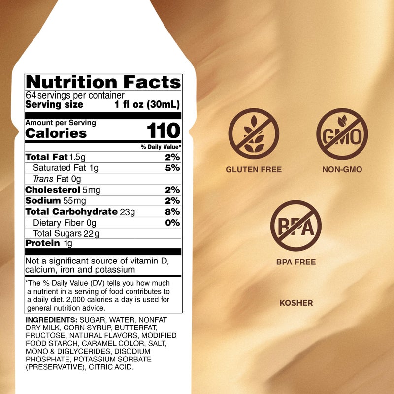 Monin - Gourmet Caramel Sauce, Rich and Buttery, Great for Desserts, Coffee, and Snacks, Gluten-Free, Non-GMO (64 Ounce) - Image 2