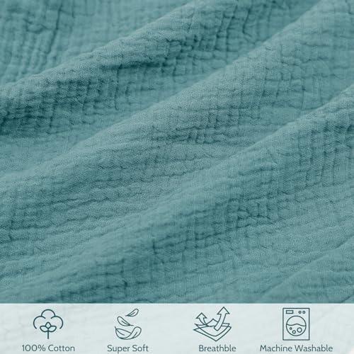 SWESEN Nursing Pillow Cover Soft Removable Cover for Breastfeeding Pillows Pillow Slipcover for Baby Boys and Girls Comfortable Breathable Blue Washable Only Cover - Image 3
