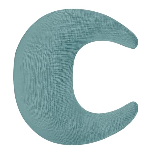 SWESEN Nursing Pillow Cover Soft Removable Cover for Breastfeeding Pillows Pillow Slipcover for Baby Boys and Girls Comfortable Breathable Blue Washable Only Cover - Image 1