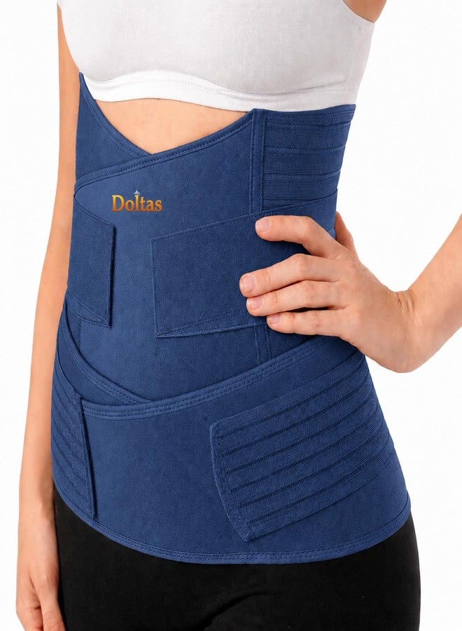 DOLTAS 3-in-1 Post Pregnancy Belt for Women | Postpartum Abdominal & Pelvic Support Belt | C-Section Recovery Belly Wrap for Waist Tummy Compression | Adjustable Maternity Belt Free Size (Navy Blue) - Image 1