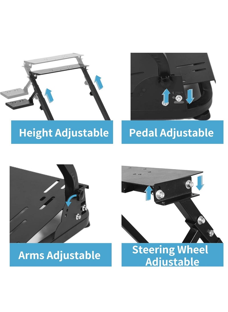 Flash Hawk - Adjustable Racing Steering Wheel Stand Fit for Logitech G920 G25 G27 G29 Gaming Steering Wheel - Image 1