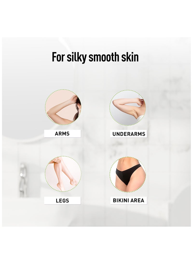 سيرونا ماكينة حلاقة سيرونا 4 شفرات قابلة لإعادة الاستخدام لإزالة الشعر للنساء - قطعة واحدة | مع خلاصة الصبار لتنعيم الذراعين والساقين والإبطين وخط البيكيني | ماكينة حلاقة نسائية - Image 4