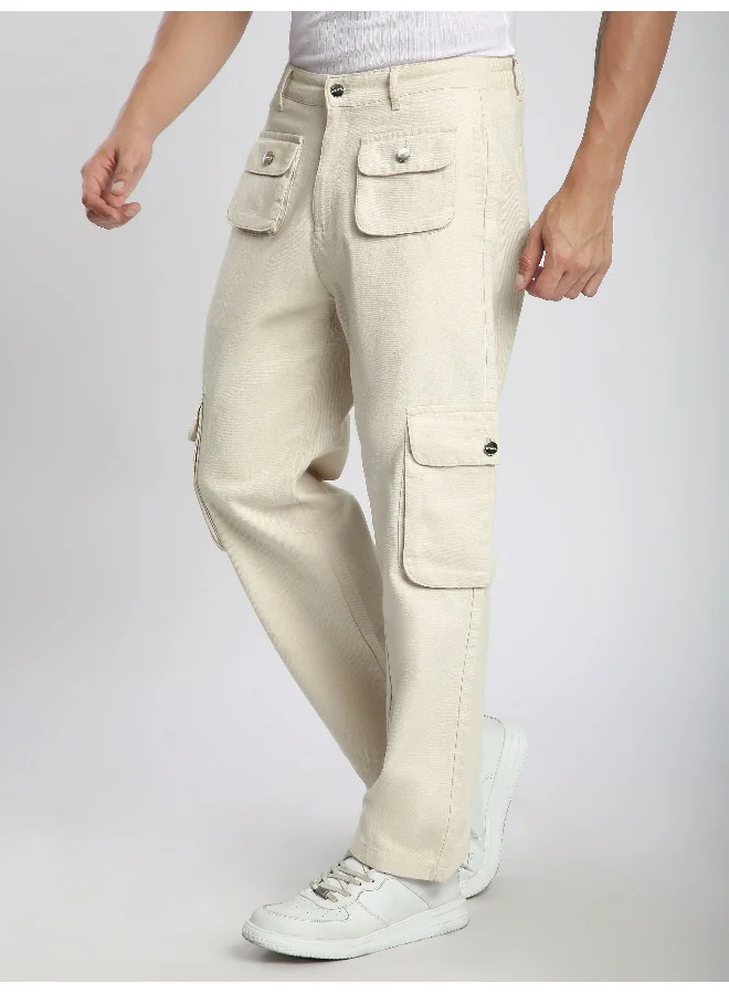 بيونغ بنطلون كارجو بجيوب Off White