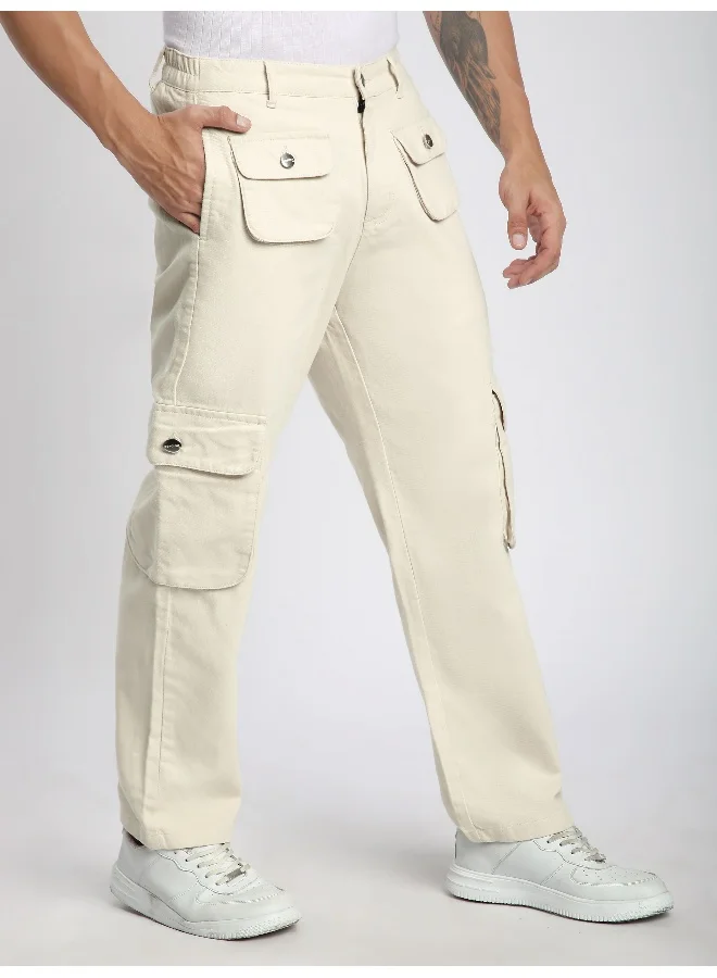 بيونغ بنطلون كارجو بجيوب Off White