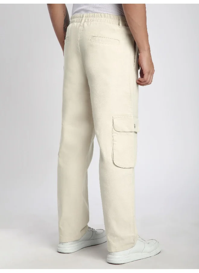 بيونغ Off White Patch Pocket Cargo Pants