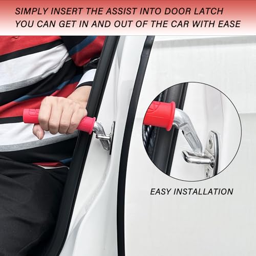 EILITWAY 2 Pack Car Handle Assist for Elderly - Vehicle Support Handle - Auto Grab Bar Cane Support Aid - For All Vehicles - Portable Assistive Device for Seniors, Handicapped - Best Gifts For Elderly - Image 3