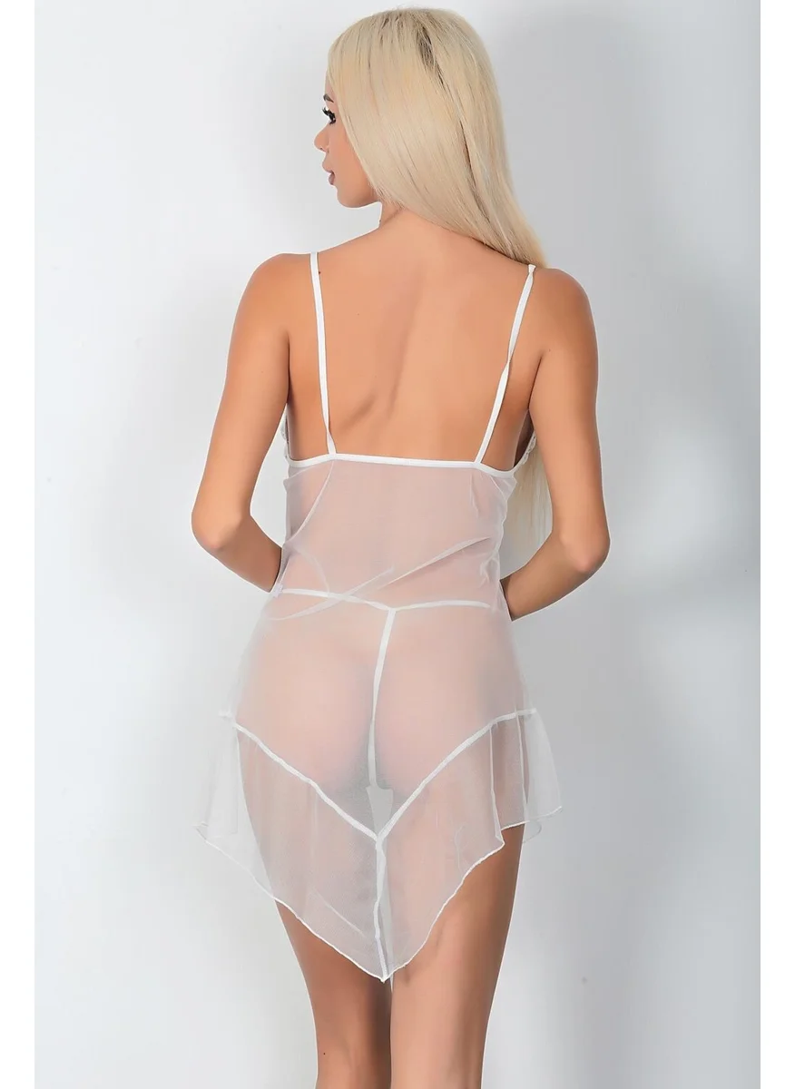Phevos Lace Detailed 2-Piece Nightgown Set