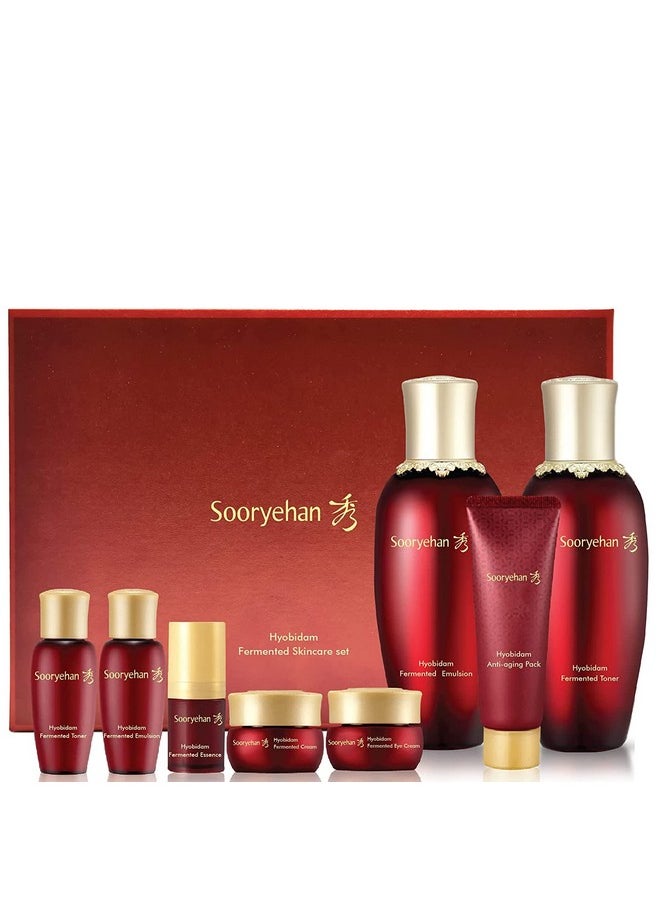 Sooryehan - Ooryehan Hyobidam Fermented Skincare Gift Set Korean Skincare Revitalizing Toner Emulsion Lotion Essence Cream Cleansing Foam Sheet Mask By Lg Beauty - Image 1