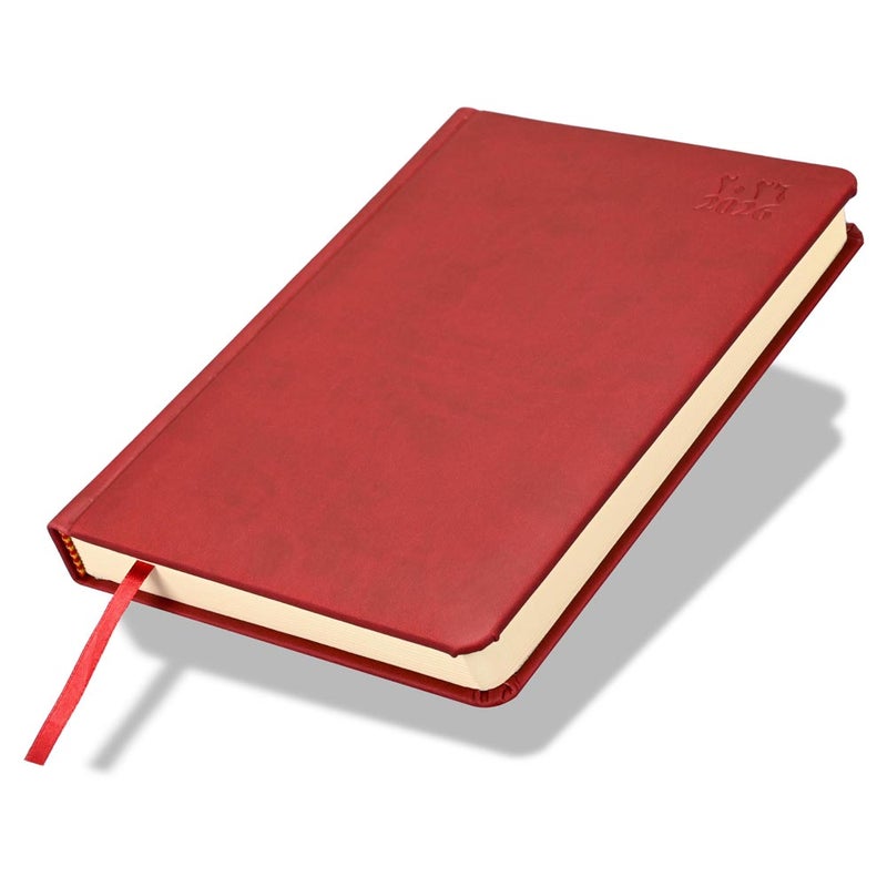 FIS مفكرة FIS 2026 A5، 148x210 مم، غلاف PU إيطالي مبطن من جانب واحد، زوايا مدورة، تنسيق يوم واحد في الصفحة، عربي/إنجليزي، ورق إيطالي عاجي 70 جرام - Image 1