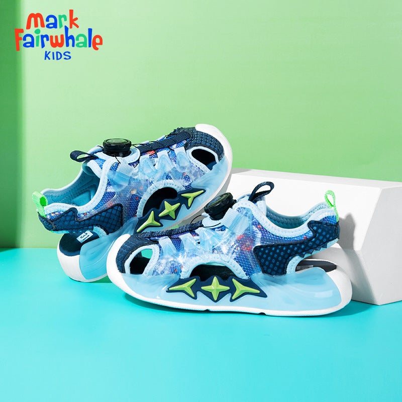 2025 Brand New Rotating Buckle Summer Korean Style Sandals For Boys And Girls Baotou Anti-Collision Beach Shoes For Middle And Large Children - Image 3