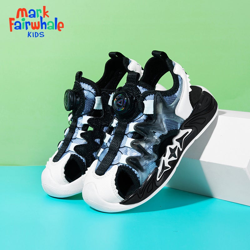2025 Brand New Rotating Buckle Summer Korean Style Sandals For Boys And Girls Baotou Anti-Collision Beach Shoes For Middle And Large Children - Image 4