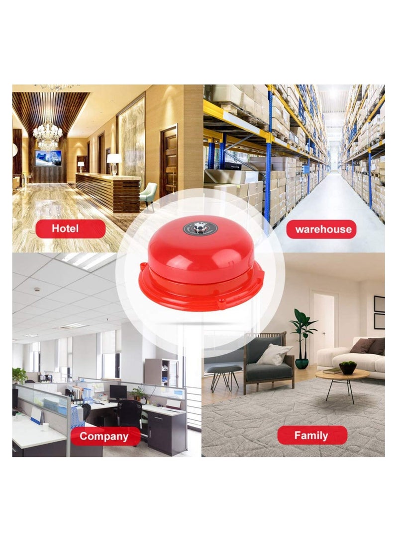 Cobest High Decibel 100dB Wired Fire Alarm Bell, 4-Inch Metal Security Warning Bell for Schools, Factories, and Stations - Electric Internal Strike Type Alarm System - Image 5