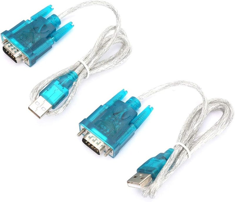 USB to RS232 Serial Adapter 9 Pin Cable 2Pcs Wide OS Support Anti Interference - Image 2
