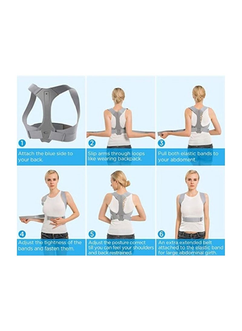Medical corset to tighten the back and shoulders. With the help of the back support belt, you can reduce the pressure on the ligaments that hold the spinal joints together. Medium size. - Image 4