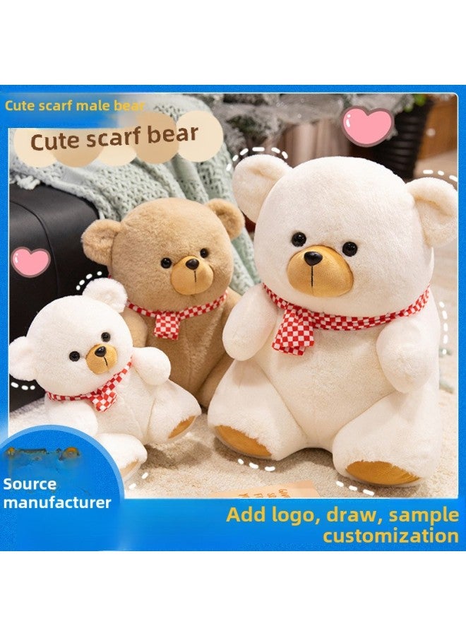 Cute Scarf Bear Doll Plush Toy Girl Birthday Gift Holding Sleeping Big Small Size Doll-Specification:35cm-Colour:Scarf Bear-brown Bear - Image 2
