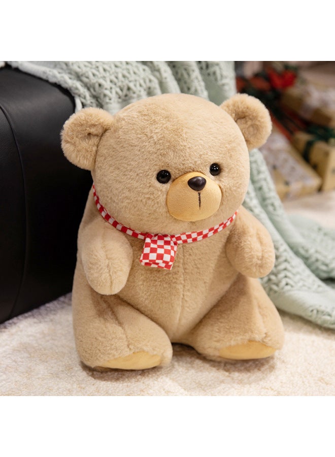 Cute Scarf Bear Doll Plush Toy Girl Birthday Gift Holding Sleeping Big Small Size Doll-Specification:35cm-Colour:Scarf Bear-brown Bear - Image 1