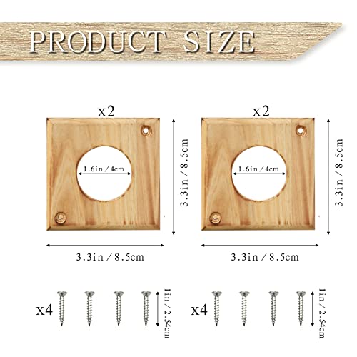 Cloud Fragrant 4 Pieces Bluebird House Predator Guard,Wooden Birdhouse Guard,Bird House Hole Protector Guard for Eastern Bluebird Box 1 1/2 Inch Opening - Image 2