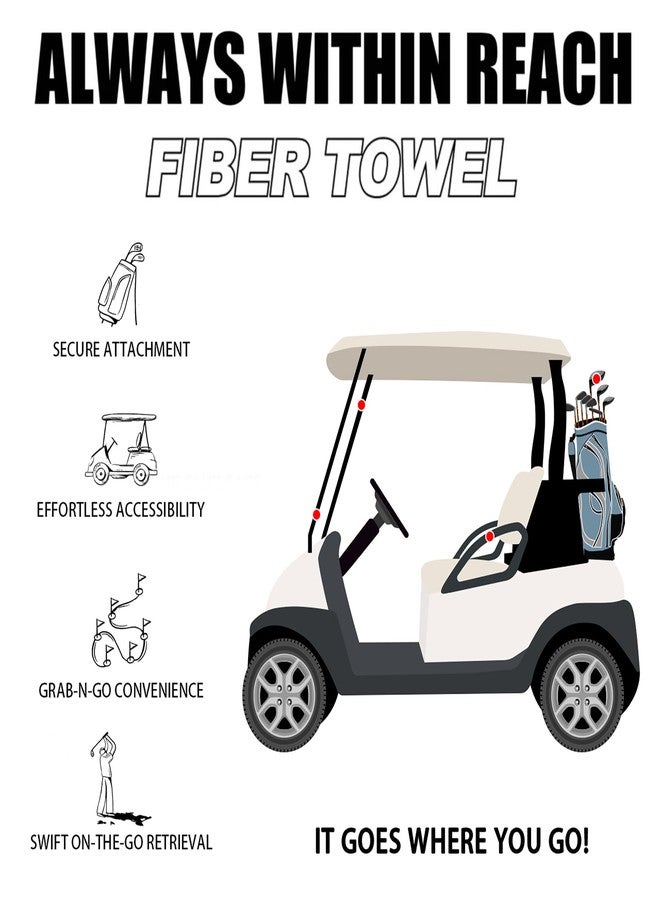 MAGOLFIN Small Magnetic Golf Towel with Clip, Microfiber Waffle Design - Industrial Strength Magnet for Glof Balls, Golf Bags, Carts Clubs - Black - Image 4
