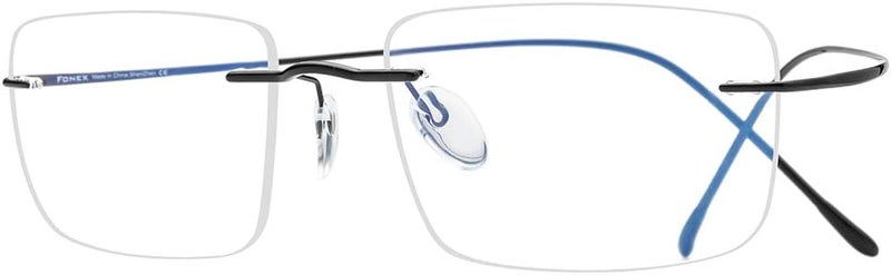 FONEX Titanium Glasses Frame,Rimless Frameless Optical Eyewear Eyeglasses for Men and Women F85634 - Image 4