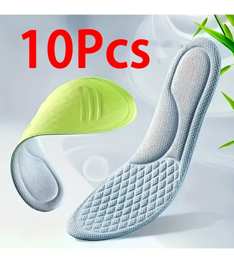 A Set Of 10 Memory Foam Insoles For Flat Shoes High Heels And Running Footwear Size EU 45 46 280mm 11 02 Inch With Shock Absorbing Pads - Image 2