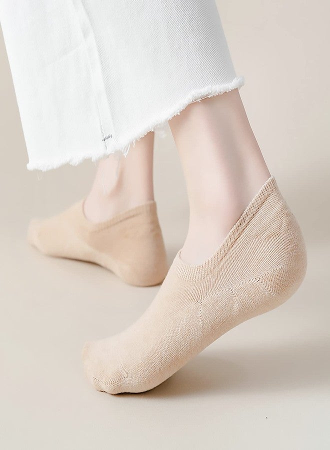 بيرينج جوارب بيرينغ النسائية القصيرة، 6 أزواج، جوارب قصيرة للكاحل، مقاسات من 6 إلى 9، لون بيج - Image 4