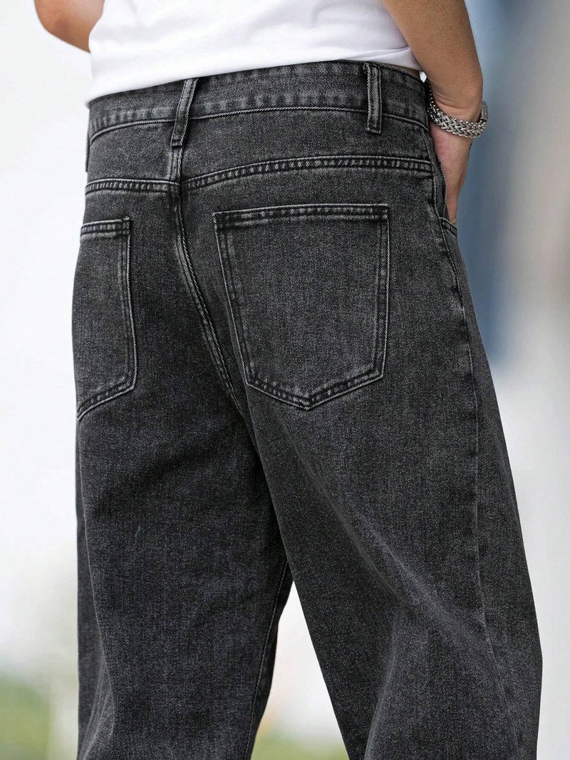 JVX Jeans for Men || Men Jeans || Looses Fit DenimJeans || BaggyJeans (NJJ-04) (in, Numeric, 36, Black) - Image 3