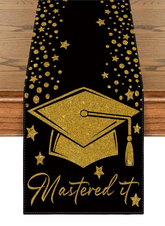 Yarcooly Mastered It Table Runner Graduation Decorations Class of 2026 Congratulations Grad Table Cover Mastered It Masters Graduation Decorations - Image 1